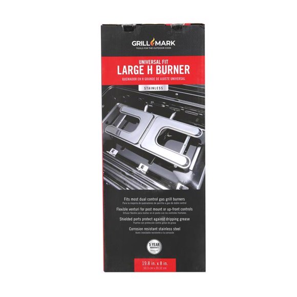 Grill Burner Grill Mark, acero inoxidable, 19 cm L, universal
