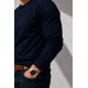 thumbnail image 3 of Polera Manga Larga De Hombre 250g/m Cuello Redondo Algodon Azul Marino L Lisa, 3 of 3