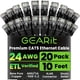thumbnail image 1 of Cable de conexión Ethernet GearIt Cat5e de 10 pies, 20 unidades, negro, 1 of 9
