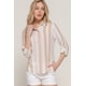 thumbnail image 1 of Camisa Fashnzfab Tejida De Rayas Anchas Manga Larga Beige, 1 of 5