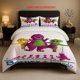 thumbnail image 1 of Purple Dinosaur Barney Friends Poster Print Bedding Set Soft and Comfortable All-Season Use, 1 of 5