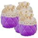 thumbnail image 3 of 4 piezas antideslizante silla pierna protectores de piso gorras calcetines de tela púrpura, 3 of 5