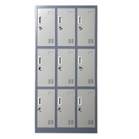 Prochef - Locker Casillero Metalico 3 Cuerpos 9 Puertas