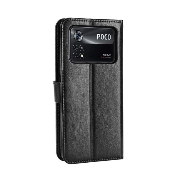 Funda tipo libro para Xiaomi POCO M4 PRO 4G, cartera todo‑en‑uno, funda multifuncional con tarjetero y correa de muñeca desmontable