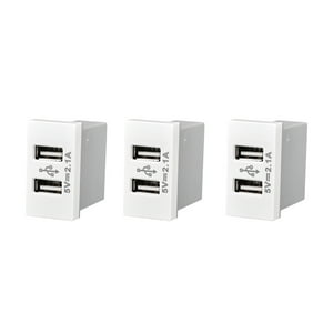 Genérico - Pack 3 Modulo Para Ubs 5V 2.1A Blanco