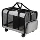thumbnail image 5 of Cochecito transportador de mascotas de doble compartimento con ruedas, transpirable, portátil, con base extraíble, grande para viajar, acampar al aire, 5 of 5