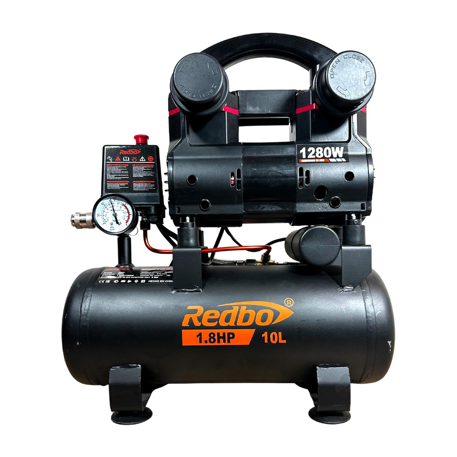 Compresor De Aire Libre De Aceite Redbo Acn-1280 "silent Air 10" (10l, 1.8 Hp, Bajo Ruido)