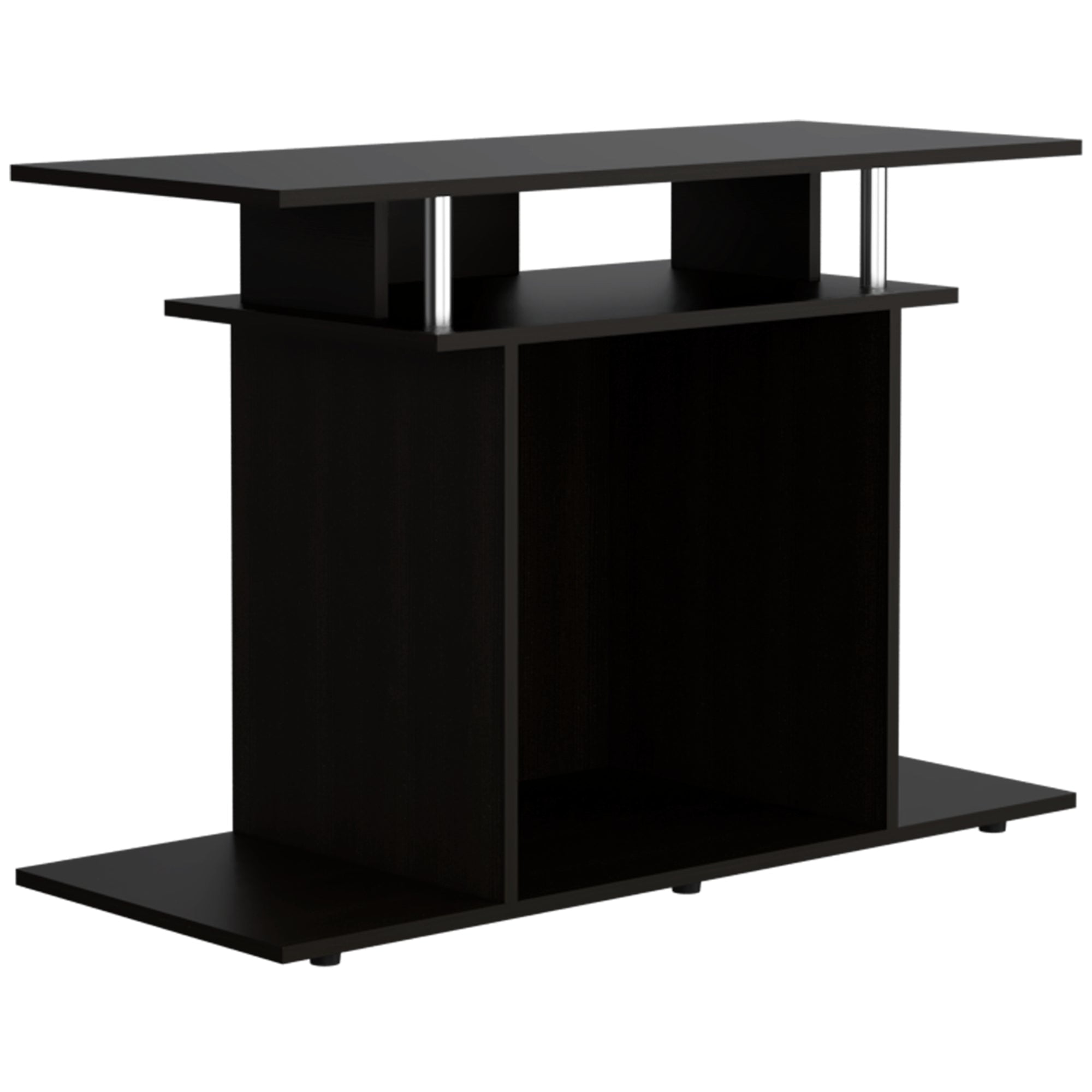 Fmfurniture - Rack Tv 40 Con Varias Repisas Fm-028w - Negro