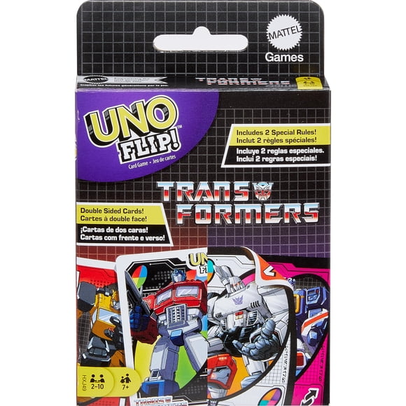 Juego de cartas Mattel Games UNO Flip Transformers Kids 7+ Years