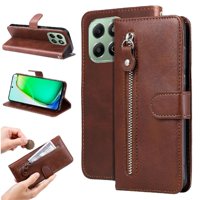 Gangxun - Funda Con Cremallera Para Honor X6C 4G, Carcasa Cartera De Cuero Pu Con Soporte Y Tarjetero