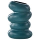 thumbnail image 3 of Florero De Plástico Maceta Espiral Forma Arreglo De Flores Contenedor Decorativo Verde Oscuro, 3 of 3