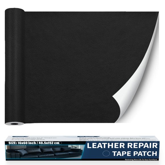 Cinta de reparación de cuero Zenyao 41 × 76 cm negra e impermeable