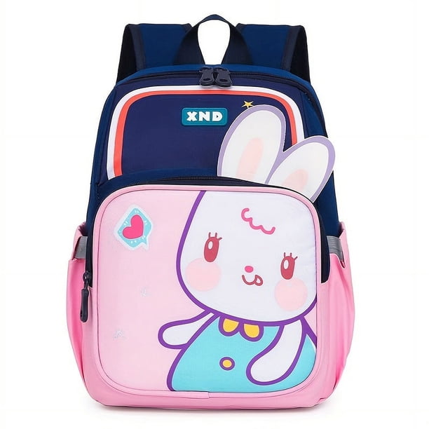 1pc Cute Cartoon Lions Rabbits School Bag Backpack, Large Capacity Backpack For Boys Girls Outdoor Daypack Kindergarten Elementary Toddler School Bag School Season Gift