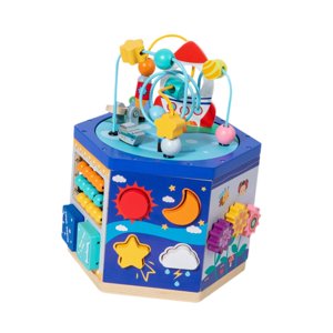 Magideal - Cubo De Actividades Para Niños Montessori, Juguete Que Mejora La Coordinación Mano-Ojo, Tablero Sensorial De Actividades Para Niños Y Niñas De 18 A 36