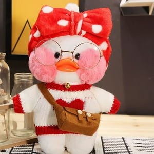 Veatool - Juguete De Peluche De Pato, 30Cm, Patito De Peluche Con Vestido De Lente Y Accesorios, Juguete De Peluche De Pato Para Niños Y Niñas, Juguetes De Peluche Diy Abrazables