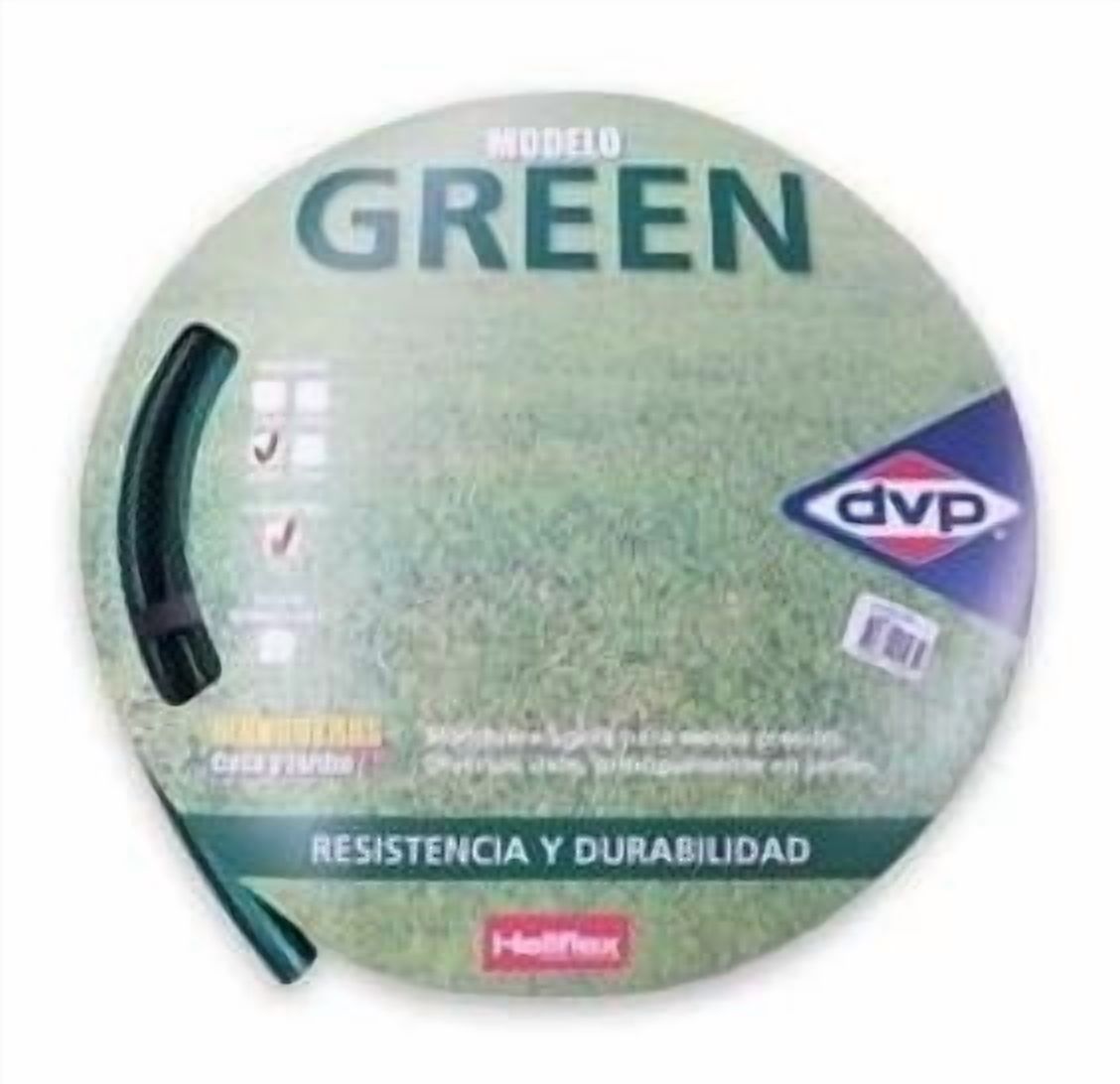 Manguera Pvc Malla 3/4'' 50 Metros Verde Oscuro Dvp