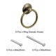 thumbnail image 3 of Uxcell Tiradores de Anillo Redondo, 6 Piezas Pomos de Cajones Bronce Círculo Manijas de Cajón Agujero Único para Tocador Armario Ropero, 3 of 6