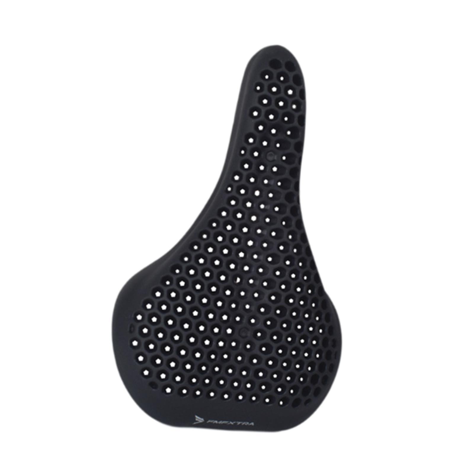 Magideal - -Funda Para Asiento De Bicicleta, Funda Para Asiento De Bicicleta, Antideslizante, Suave, Cómoda, Diseño De Panal, Cojín Para Asiento De Bicicleta De Negro