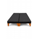 thumbnail image 1 of Base de Cama 2 Plazas Negra en Felpa, 1 of 4