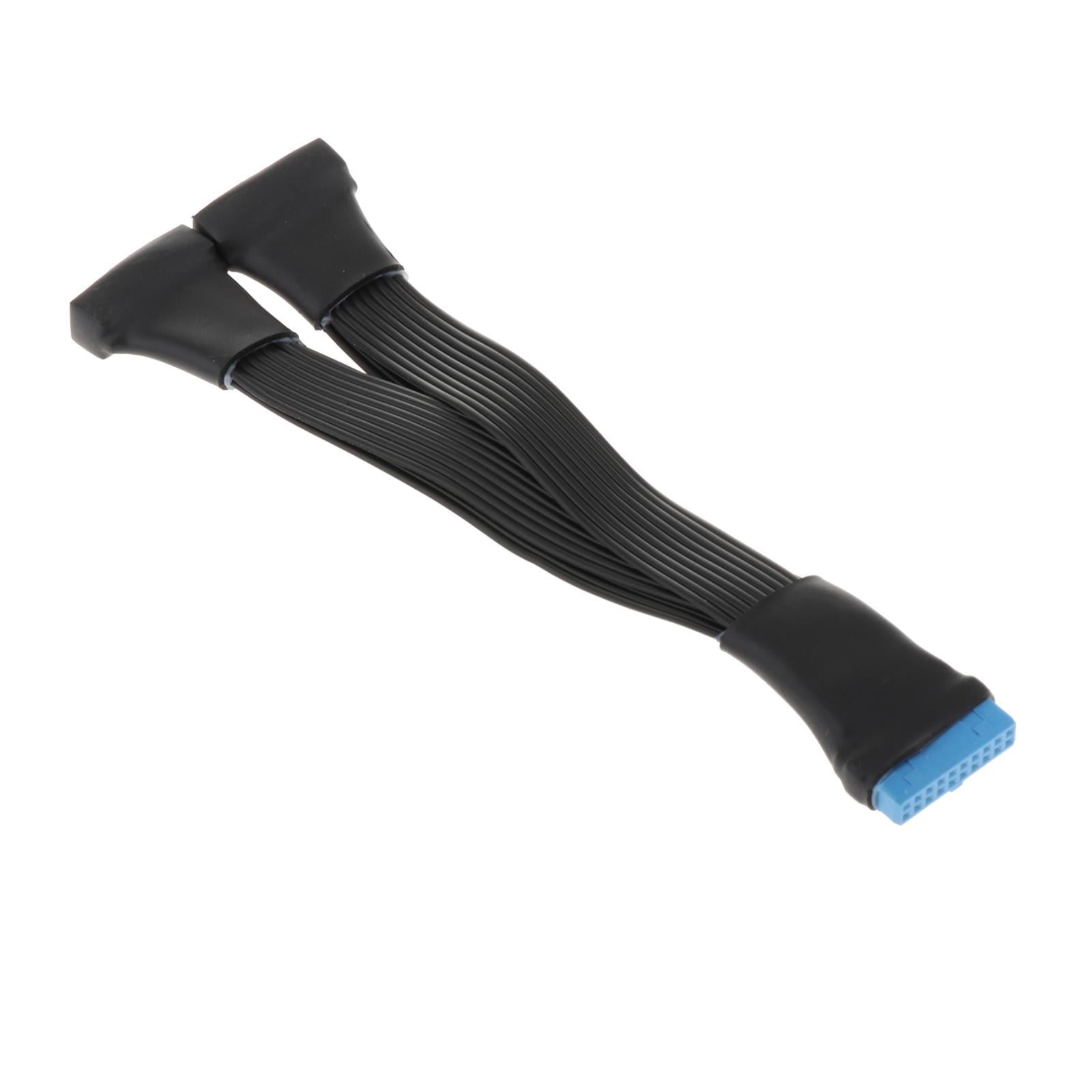 Magideal - Cable Divisor De Ventilador De Cabezal Usb De 19 Pines 1 A 2 Convertidor De Concentrador Usb Interno Placa Base Divisor Usb Usb3 0 Para P B 150 Mm