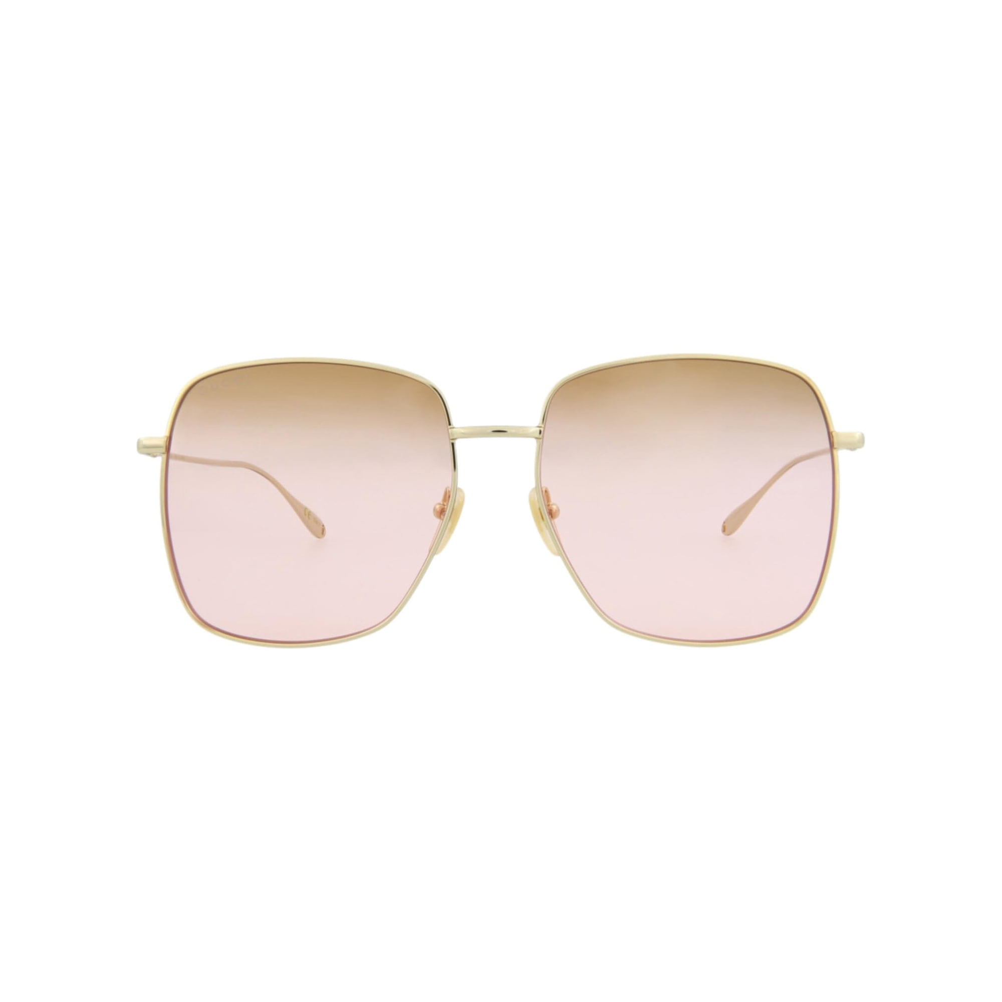 Gafas De Sol Cuadradas O Rectangulares De Gucci, Doradas, Doradas Y Rosas, De Lujo, Hechas En Japón,