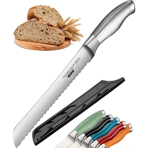 Cuchillo para pan Orblue con hoja serrada de acero inoxidable de 8 pulgadas