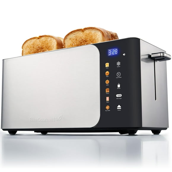 Tostadora Elite Gourmet ECT5924D SmartToast de acero inoxidable para 4 rebanadas