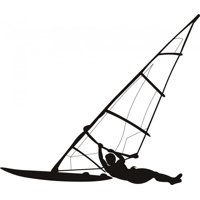 Rienda Libre Graphics - Decomural Windsurfer Sailboard Trick Ws-17906