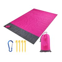 Magideal - Manta De Picnic Manta De Playa, Manta De Camping Ligera Y Plegable A Prueba De Arena, Estera De Playa Para Viajes Senderismo Festival De Música Jardín Rosa Roja 200Cmx210Cm
