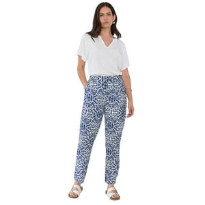 Pantalón Mujer Lazo Print Azul Corona