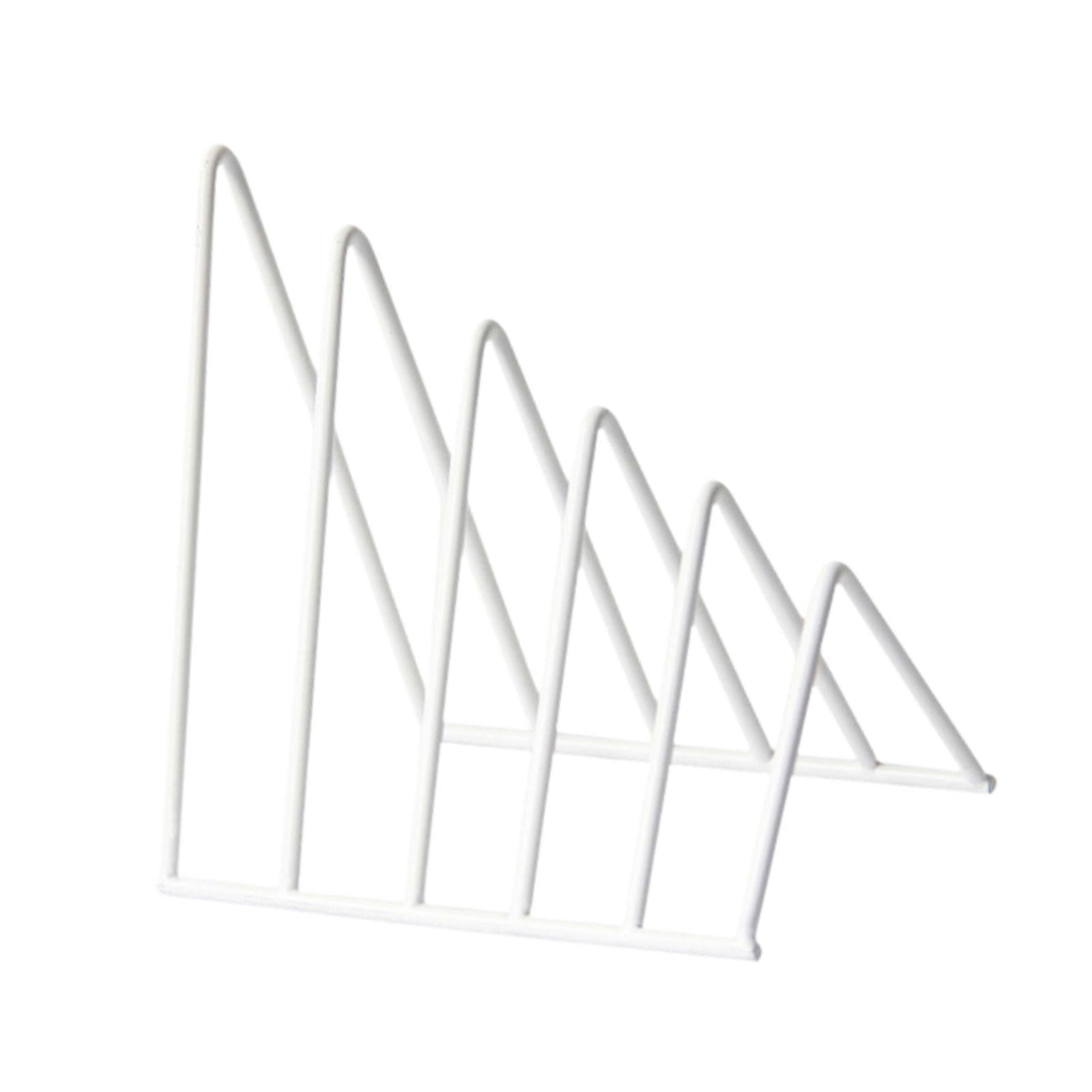 Magideal - Clasificador De Carpetas De Archivos, Organizador De Sujetalibros, Decoración De Escritorio, Estantería Triangular, Soporte Para Libros Para Revistas Blanco