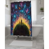 Imac Hogar - Juego De Cortina De Baño Tela Género + Forro Impermeable