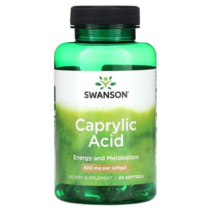Swanson Ácido Caprílico, 600 Mg 60 Cápsulas Blandas