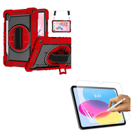 Joigo - Funda Armadura 360 Lamina Clear Para Samsung Tab S10 Lite Rojo