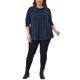 thumbnail image 2 of Agnes Orinda Conjuntos de Halloween para Mujeres Tallas Grandes Sudadera Tops Cuello Alto Manga Larga Bolsillos Blusa Casual con Botones Decorativos 2X Azul Oscuro, 2 of 6