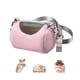 thumbnail image 1 of Bolso de transporte de hámster enano cilindro portátil caliente bolso al aire libre con correa de hombro única ajustable (rosa), 1 of 3