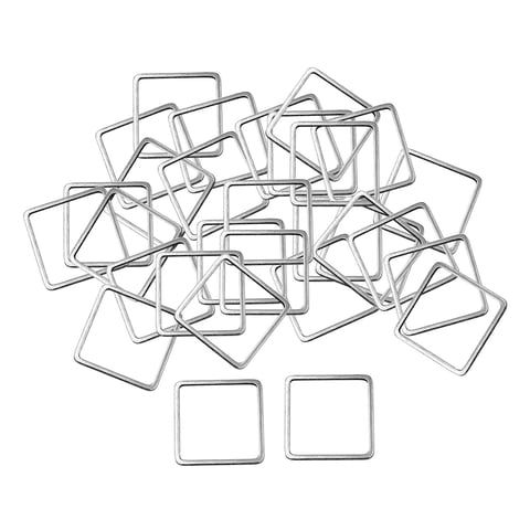 Bothyi - 30X Conectores De Abalorios Cuadrados Geométricos Para Hacer Pendientes Diy