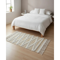 Myl Hogar - Pack De 2 Bajada De Cama De Lino Estilo Boho Medida 60 Cm X 90 Cm