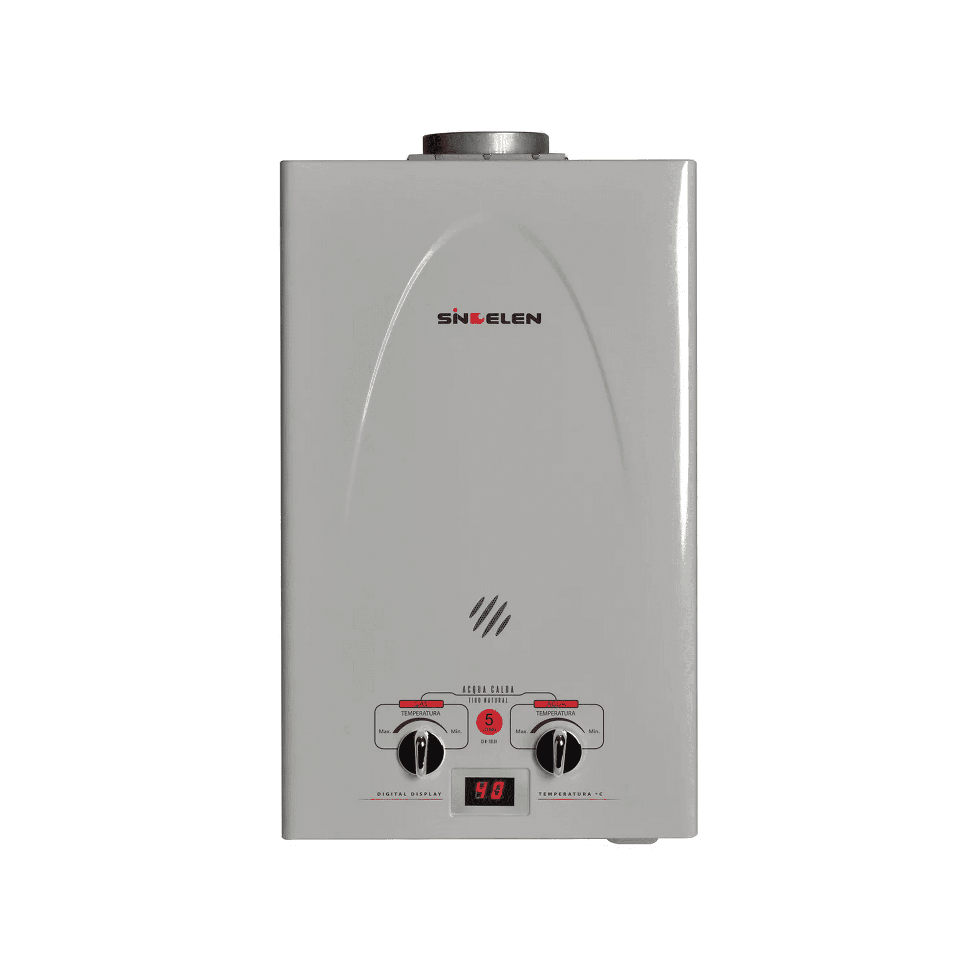 Sindelen - Calefont 5 Litros Gas Licuado Tiro Natural Cfn-5glsi