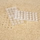 thumbnail image 3 of Protectores para alfombra SoftTouch cuadrados adhesivos transparentes antiabolladuras de 4 pulgadas, 3 of 6