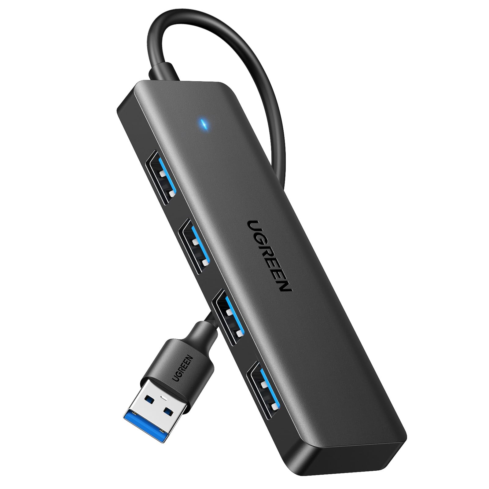 Hub Usb Ugreen Usb 3.0 De 4 Puertos Ultrafino Para Ordenador Portátil De Sobremesa
