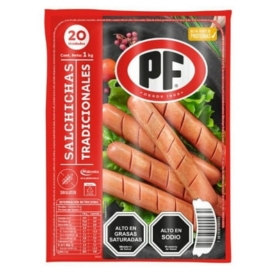 Salchicha Tradicional 20 Un 1 Kg Pf