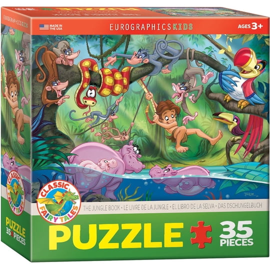 Puzzle Eurographics Classic Fairy Tales El Libro De La Selva, 35 Unidades