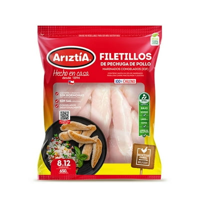 Pollo Pechuga Filetito Congelado 650 G Ariztia