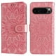thumbnail image 2 of Funda tipo cartera FOXDOCK para Google Pixel 9 Pro XL , diseño girasol en relieve, cuero PU, cierre magnético, soporte y tarjetero, 2 of 5