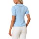 thumbnail image 3 of INSPIRE CHIC Blusa de Mujer para Regreso a Clases Cuello Peter Pan Manga Corta Abullonada Camisa Retro XL Azul, 3 of 6