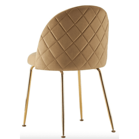 Habita2 Chile - Silla Nordic Felpa Gold - Cafe