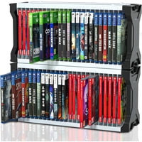 Genérico - Torre De Almacenamiento De Videojuegos, Estantería De Almacenamiento De Videojuegos Vertical U Horizontal Para Juegos De Ps5 Ps4 Xbox Incluye 2 Ganchos Para Auriculares-46 Unidades