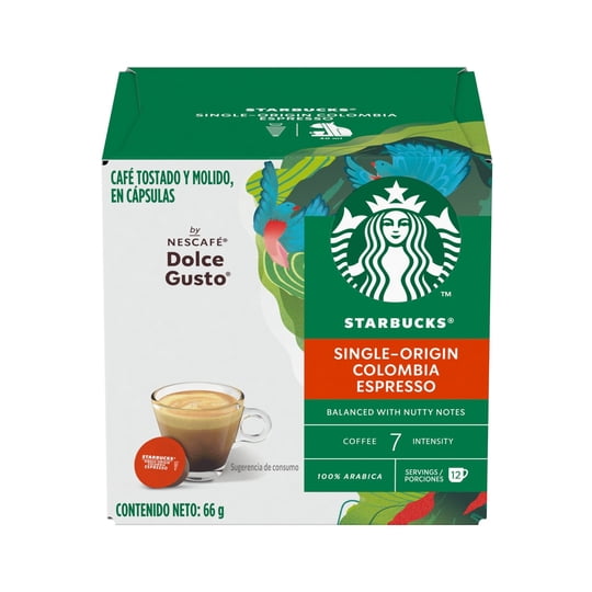 Café En Cápsulas Single-origin Colombia Espresso 12 Tazas 66 g Starbucks Dolce Gusto