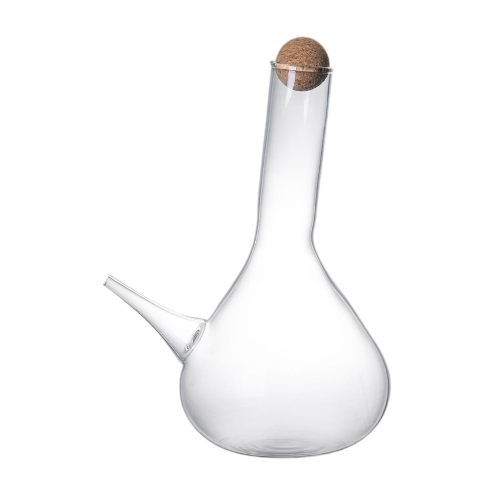 Magideal - Decantador De Vino Decantador De Vidrio Con Tapa Accesorios Para Vino Contenedor Aireador De Vino Jarra De Vino Para Restaurante Cocina Hogar Brandy